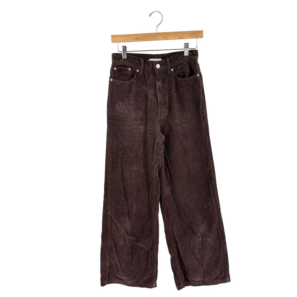 BDG Corduroy Pants Brown 26 High & Wide Leg High Rise Retro Wide Wale Cotton